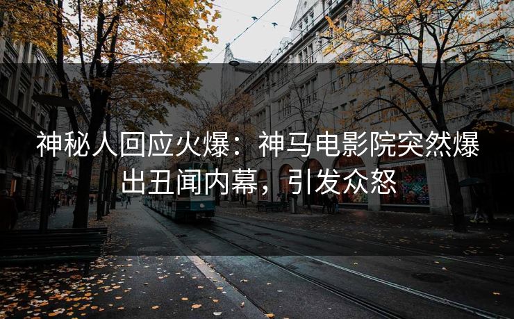 神秘人回应火爆：神马电影院突然爆出丑闻内幕，引发众怒